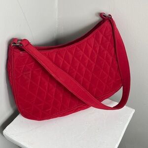 Vera Bradley Elegant Red Quilted Shoulder Bag
